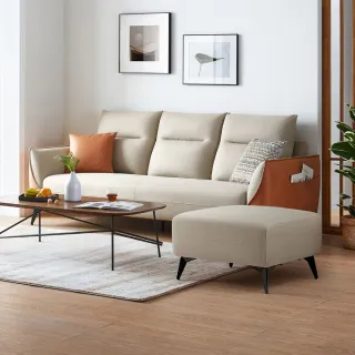 hoi! 林氏木業簡約時尚科技布雙人布沙發 S098-甜玉米色 歷史價格詳細信息