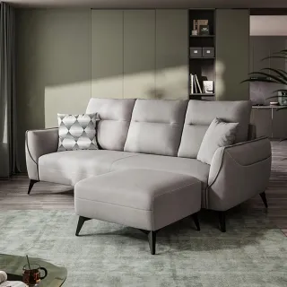 hoi! 林氏木業簡約時尚科技布雙人布沙發 S098-甜玉米色 歷史價格詳細信息