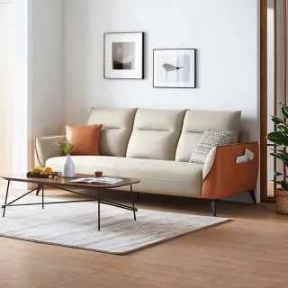 hoi! 林氏木業簡約時尚科技布雙人布沙發 S098-甜玉米色 歷史價格詳細信息