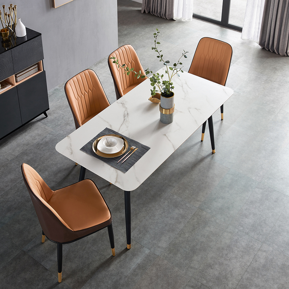 林氏木業時尚簡約仿皮餐椅兩入組 LS073-淺駝+咖啡色 歷史價格詳細信息