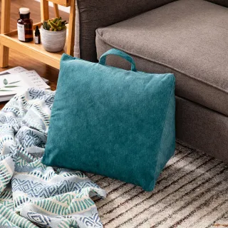 Hoi!台灣製質感沙發布小三角靠墊20x28x35cm-時尚藍綠 歷史價格詳細信息