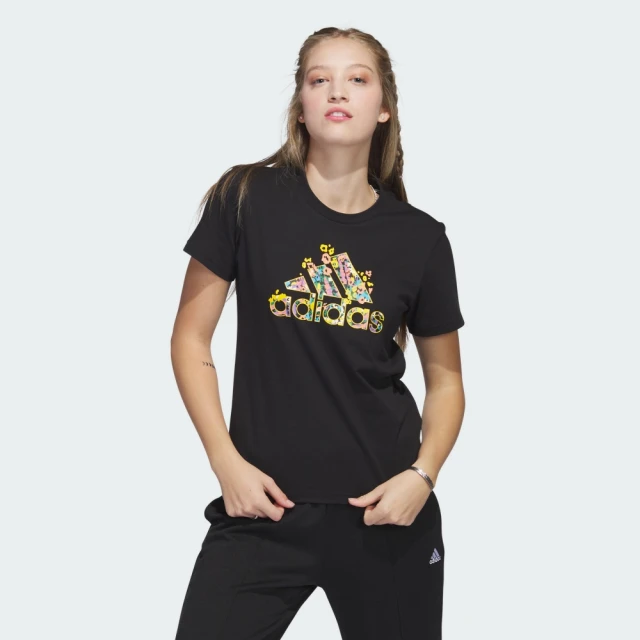Adidas 阿迪短袖T恤 女生上衣 女運動T恤 字母logo印花T 夏季純棉百搭寬鬆圓領T恤 套頭衫 吸濕排汗透氣運動T恤 歷史價格詳細信息