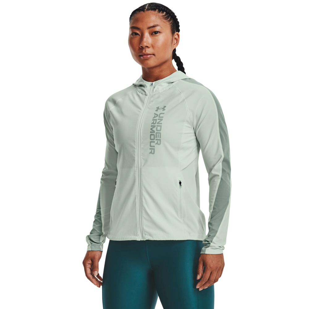 Under Armour 連帽外套 OutRun the STORM 女 1361384-592 淡綠 歷史價格詳細信息