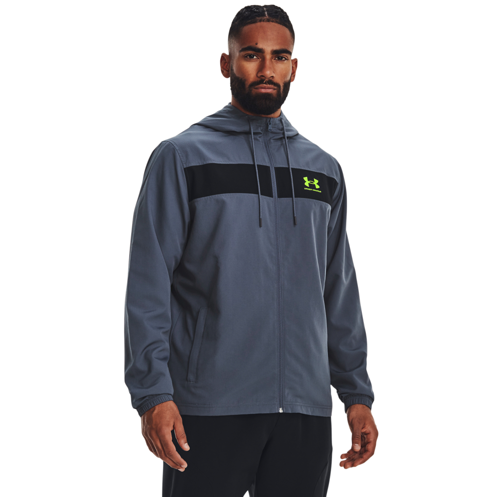 【UNDER ARMOUR】UA 男童 Sportstyle 防潑水連帽外套_1370183-449(綠) 歷史價格詳細信息