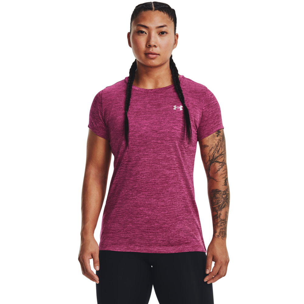 【UNDER ARMOUR】UA 女 Tech Vent短袖T-Shirt _1366129-537(粉紫色) 歷史價格詳細信息