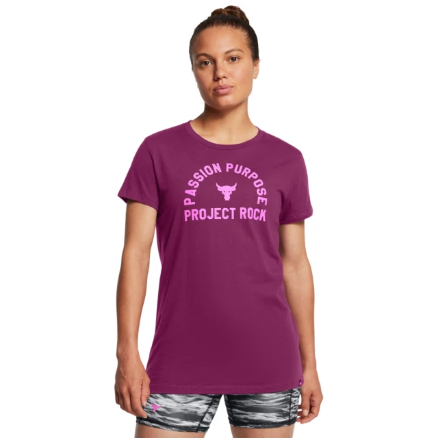 【UNDER ARMOUR】UA 女童 Pjt Rock巨石強森帽T_1384028-560(粉紫) 歷史價格詳細信息