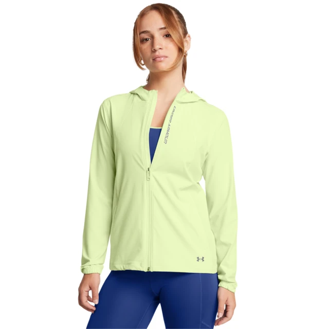 【UNDER ARMOUR】UA 女 OutRun the STORM 連帽外套 _1361384-592(綠) 歷史價格詳細信息