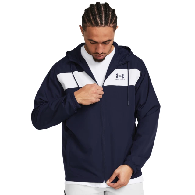 【UNDER ARMOUR】UA 男童 Sportstyle 防潑水連帽外套_1370183-449(綠) 歷史價格詳細信息