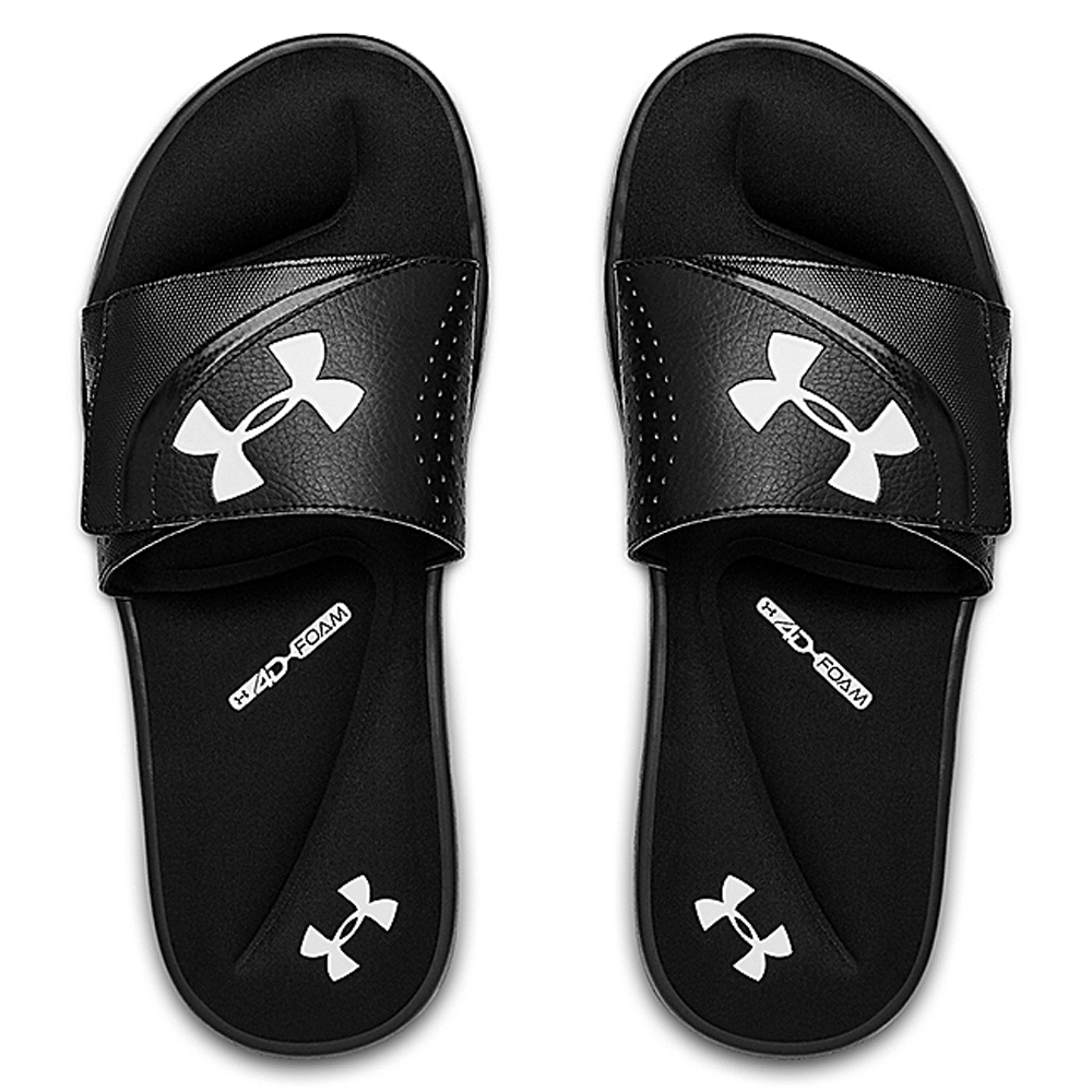 Under Armour 拖鞋 Rock 3 巨石強森 牛頭 深藍 金 男鞋 UA 【ACS】 3026034400 歷史價格詳細信息