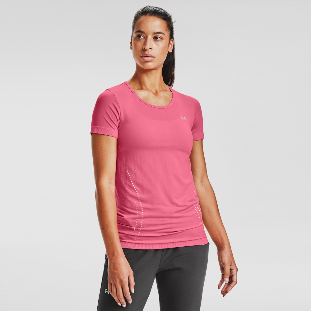 Under Armour 女 Vanish Seamless 短袖上衣 藕色 1351604-662 歷史價格詳細信息