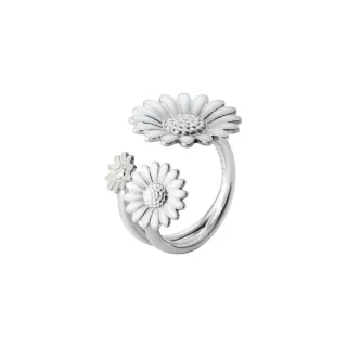 戒指琺瑯白色花紋戒指十字架藍釉戒指氣質滴油小眾設計感ins韓版女戒 歷史價格詳細信息