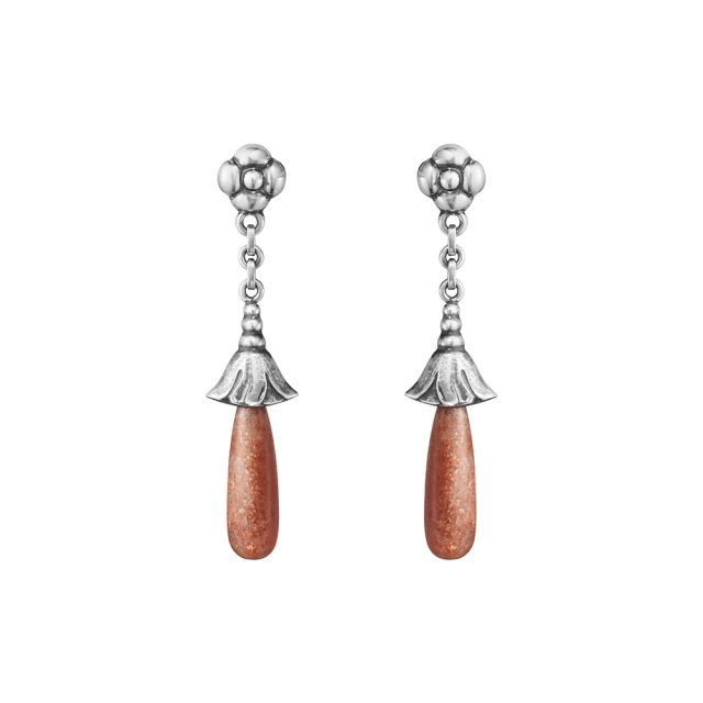 Georg Jensen Moonlight BLossom 純銀胸針鑲嵌月光石 歷史價格詳細信息