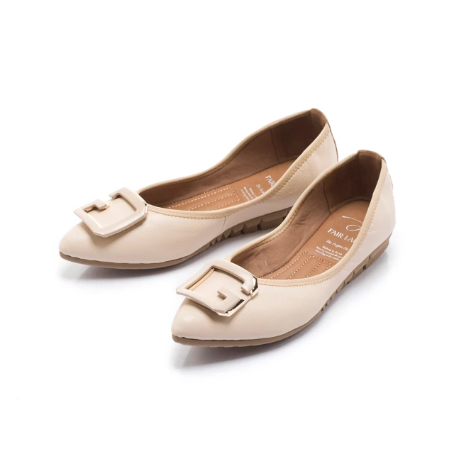 FAIR LADY 我的旅行日記 典雅輕奢水鑽飾釦平底鞋 湖水綠色 (502702) 歷史價格詳細信息