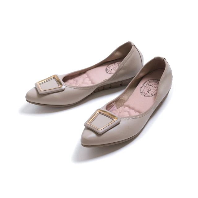 【FAIR LADY】我的旅行日記 質感小香風鏈帶瑪莉珍平底鞋(典雅杏、5J2891) 歷史價格詳細信息