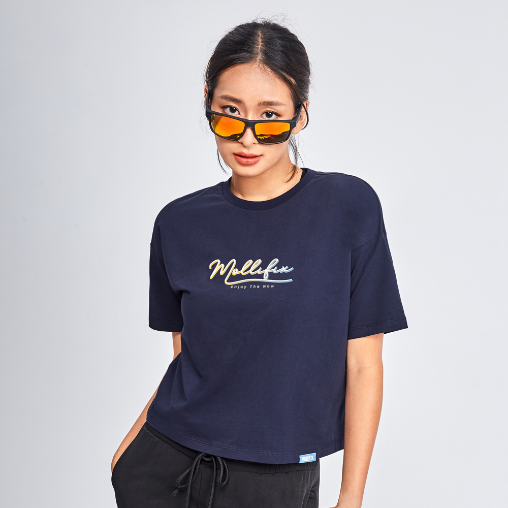Mollifix 瑪莉菲絲 圓領短版鑲邊長袖上衣 (酒紅) 歷史價格詳細信息
