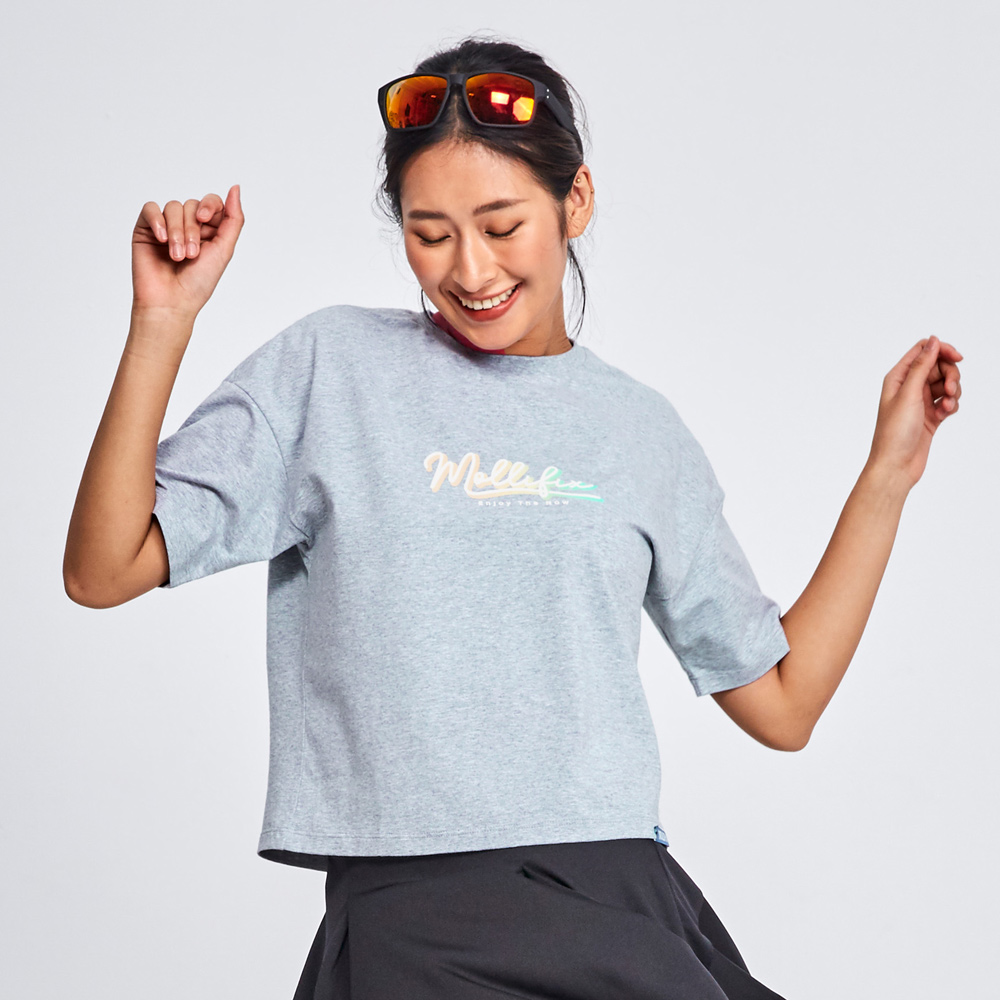 Mollifix 瑪莉菲絲 圓領落肩修身訓練上衣 (百搭灰) 歷史價格詳細信息