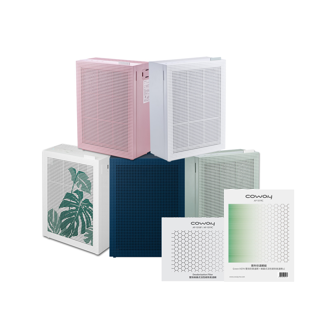 【Coway】5-10坪 綠淨力玩美雙禦空氣清淨機 AP-1019C(送蜂巢式活性碳濾網組) 歷史價格詳細信息