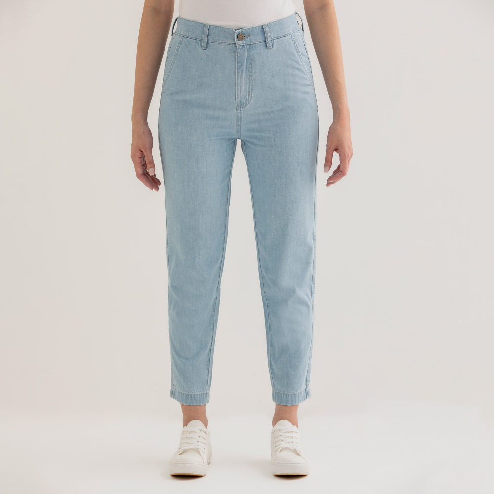 淺藍色直筒牛仔褲女2024年春季新款高腰顯瘦設計感小眾法棍煙管褲 歷史價格詳細信息