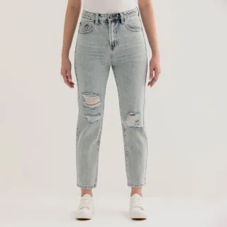 淺藍色直筒牛仔褲女2024年春季新款高腰顯瘦設計感小眾法棍煙管褲 歷史價格詳細信息