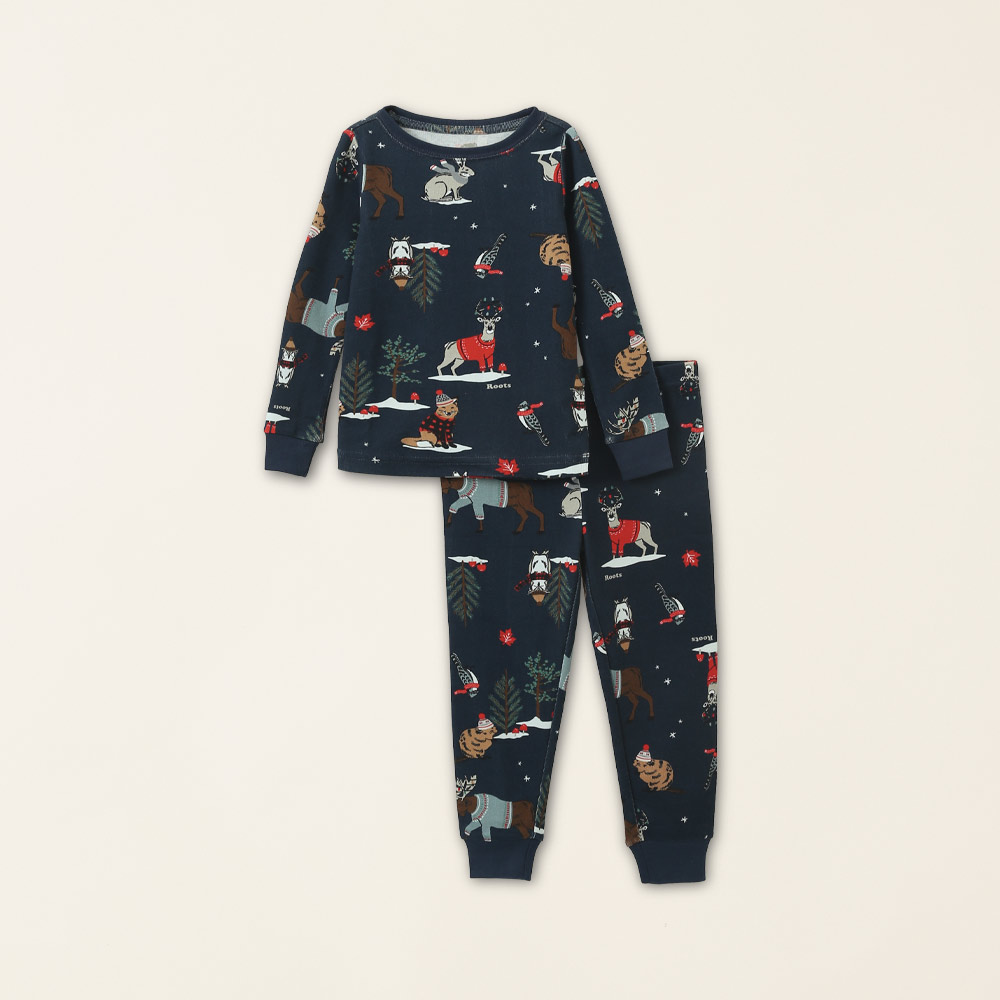 Roots小童藍色植絨刷毛長褲4T 歷史價格詳細信息