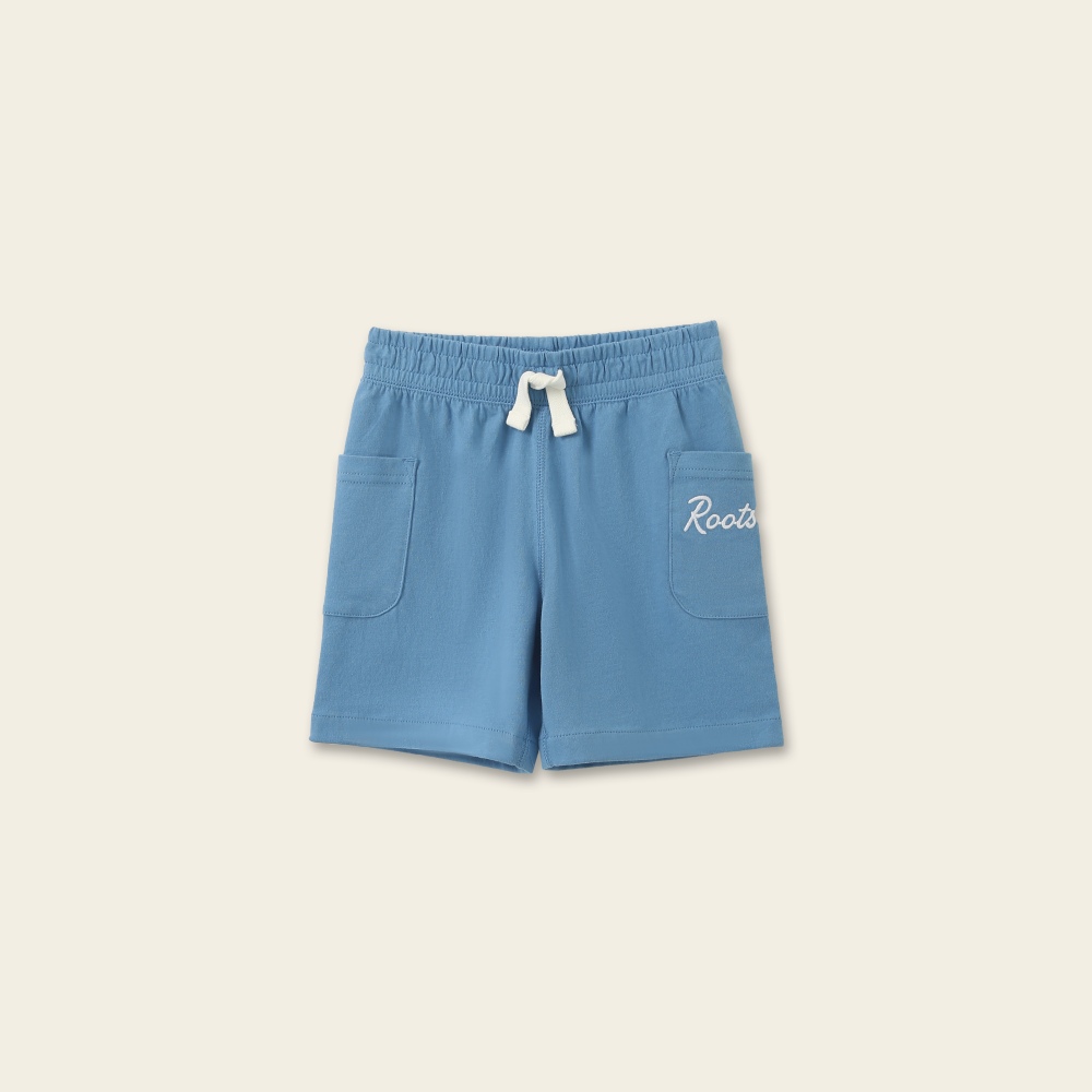 【Roots】Roots小童-自然俱樂部系列 口袋設計有機棉短褲(藍色) 價格比較,價格查詢,歷史價格詳細信息