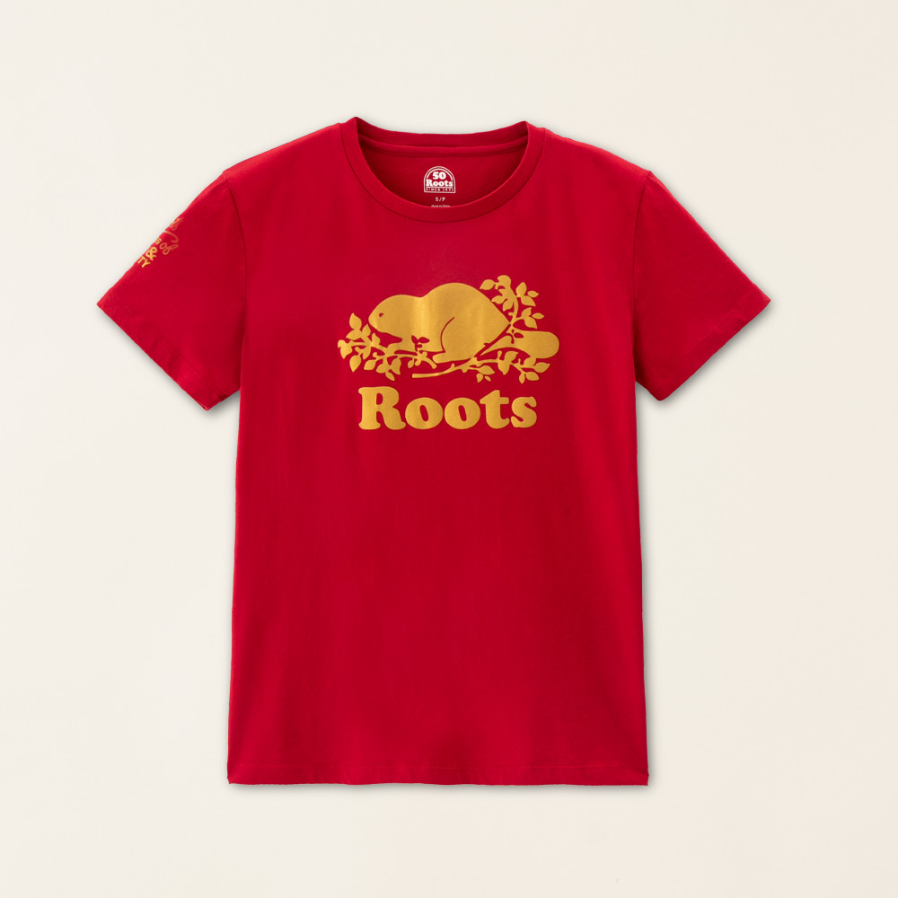 【Roots】Roots女裝-#Roots50系列 手繪海狸有機棉寬版短袖T恤(紅色) 歷史價格詳細信息