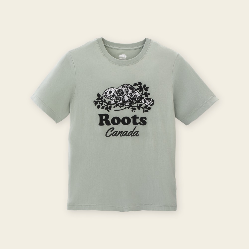 【Roots】Roots男裝-喚起自然之心系列 文字LOGO有機棉短袖T恤(橘紅色) 歷史價格詳細信息