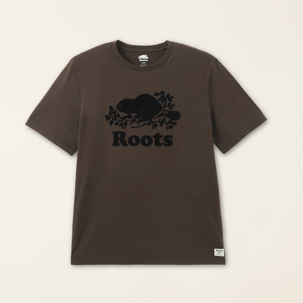 【Roots】Roots男裝-絕對經典系列 左胸海狸LOGO厚磅短袖T恤(灰色) 歷史價格詳細信息
