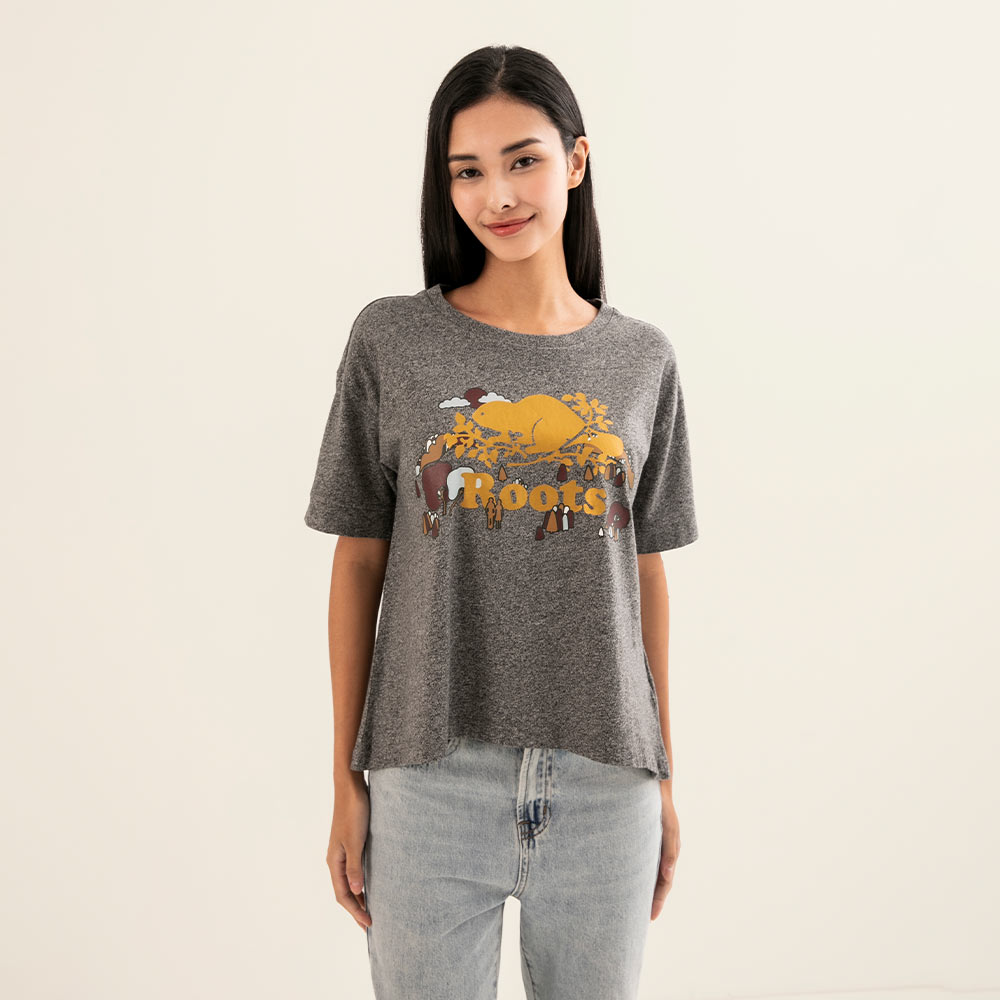 【Roots】Roots女裝-#Roots50系列 手繪海狸有機棉寬版短袖T恤(紅色) 歷史價格詳細信息