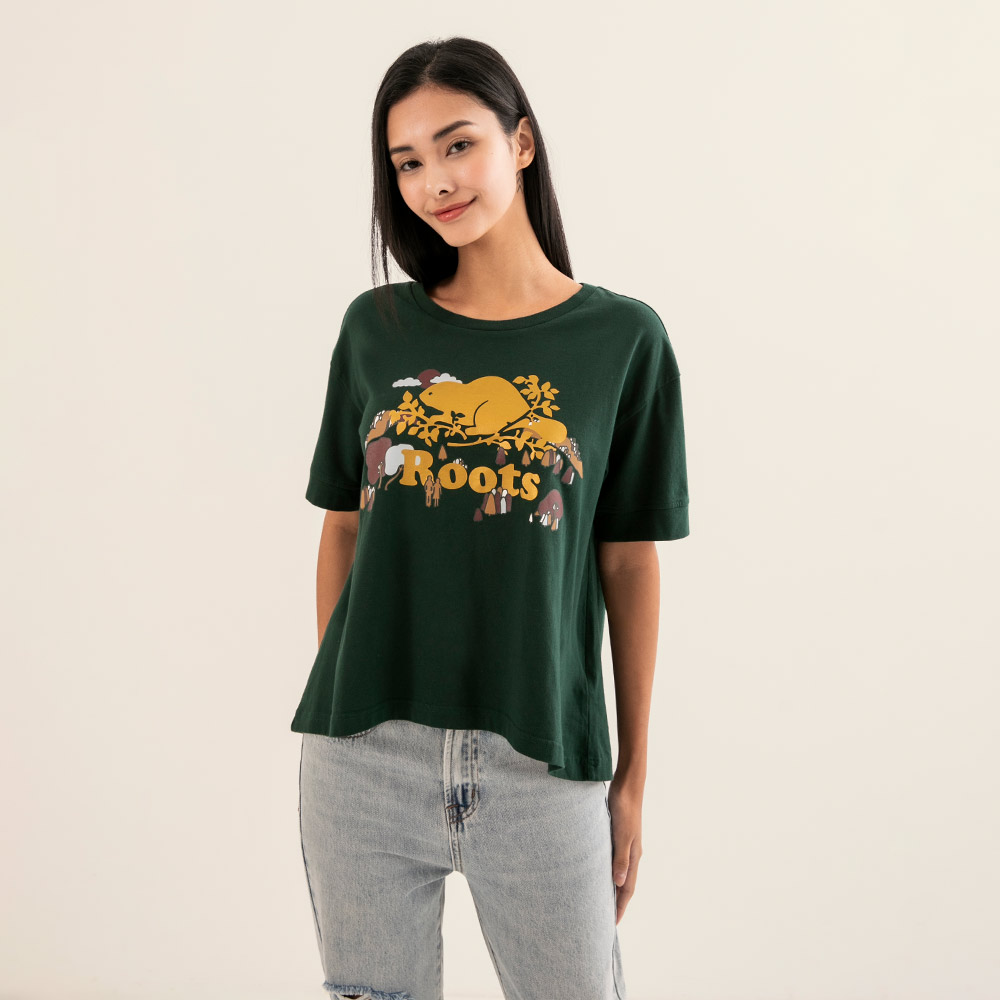 【Roots】Roots女裝-#Roots50系列 手繪海狸有機棉寬版短袖T恤(紅色) 歷史價格詳細信息