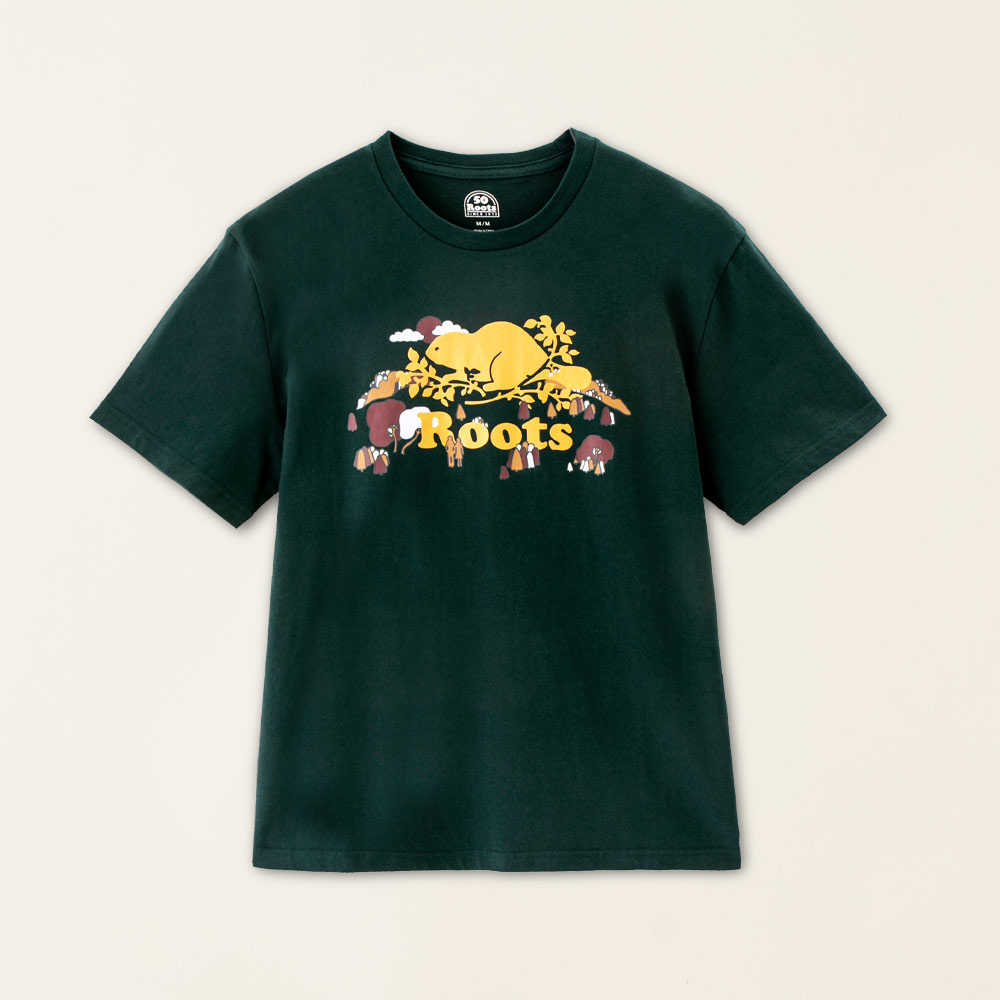 【Roots】Roots男裝-海狸獨木舟系列 寬版有機棉短袖T恤(鐵灰色) 歷史價格詳細信息