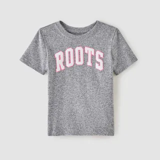 【Roots】Roots小童-BARBIE™ X Roots聯名系列 品牌文字寬版大學T(灰色) 歷史價格詳細信息