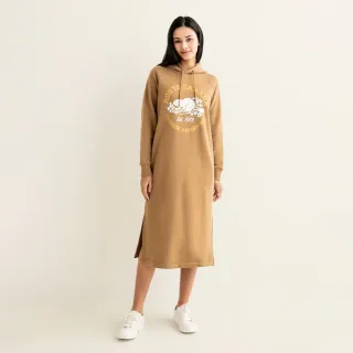 長帽 洋裝 連帽長洋裝 長版連帽洋裝 毛衣裙女秋冬中長款小個子大尺碼慵懶瑞針織連帽大學復古過膝洋裝 歷史價格詳細信息