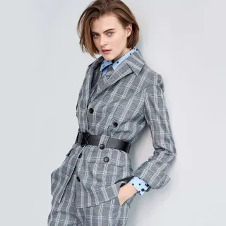 格子西裝外套早春2023年新款女裝時尚百搭洋氣質秋裝小西服上衣潮 歷史價格詳細信息