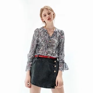 【iROO】波西唯美葉脈花印花短裙 歷史價格詳細信息