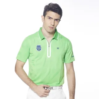 【Lynx Golf】男款合身版Lynx字樣精美緹花拉鍊款短袖POLO衫(二色) 歷史價格詳細信息