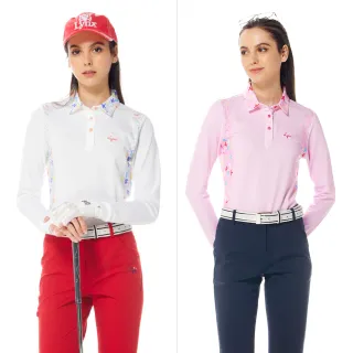 【Lynx Golf】女款合身版遠紅外線功能保暖內刷毛俏皮壓光印花長袖立領POLO衫/高爾夫球衫(二色) 歷史價格詳細信息