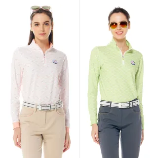 【Lynx Golf】女款吸溼排汗半身斜紋印花兩袖織帶設計短袖立領POLO衫/高爾夫球衫(粉紅色) 歷史價格詳細信息