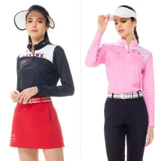 【Lynx Golf】女款合身版遠紅外線功能保暖內刷毛俏皮壓光印花長袖立領POLO衫/高爾夫球衫(二色) 歷史價格詳細信息