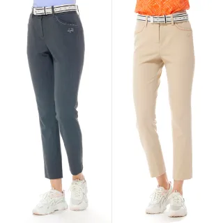 【Lynx Golf】女款彈性舒適造型口袋交叉縫線剪裁設計窄管九分褲(三色) 歷史價格詳細信息