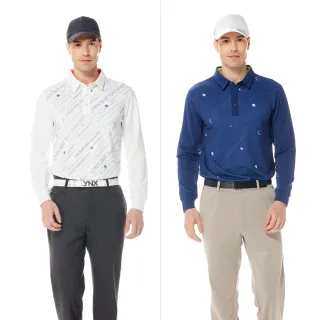 【Lynx Golf】男款保暖舒適雙面立體組織材質配布剪裁設計胸袋款長袖POLO衫(三色) 歷史價格詳細信息
