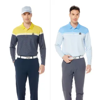 【Lynx Golf】男款保暖舒適雙面立體組織材質配布剪裁設計胸袋款長袖POLO衫(三色) 歷史價格詳細信息