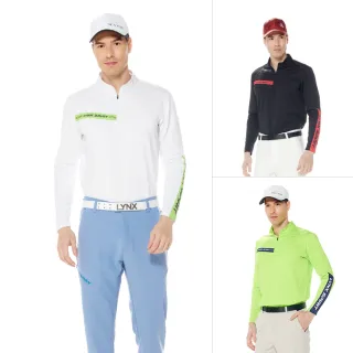 【Lynx Golf】男款合身版吸排拉鍊胸袋兩臂羅紋剪裁宇宙星空印花長袖POLO衫(三色) 歷史價格詳細信息