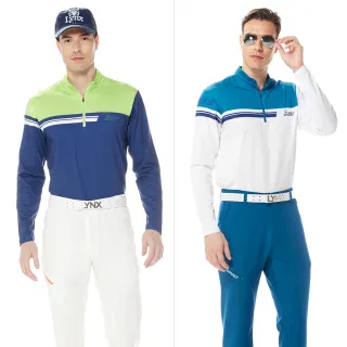 【Lynx Golf】男款保暖舒適雙面立體組織材質配布剪裁設計胸袋款長袖POLO衫(三色) 歷史價格詳細信息