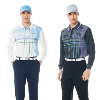 【Lynx Golf】男款遠紅外線功能保暖右肩針織帶剪接地圖印花設計長袖POLO衫(二色) 歷史價格詳細信息