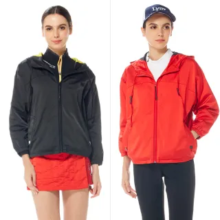 【Lynx Golf】首爾高桿風格!女款防潑水彈性弧度下擺設計袋蓋拉鍊口袋無袖不可拆式連帽背心(二色) 歷史價格詳細信息