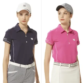 【Lynx Golf】女款合身版遠紅外線功能保暖內刷毛俏皮壓光印花長袖立領POLO衫/高爾夫球衫(二色) 歷史價格詳細信息