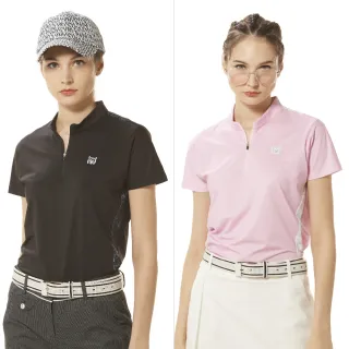 【Lynx Golf】女款合身版遠紅外線功能保暖內刷毛俏皮壓光印花長袖立領POLO衫/高爾夫球衫(二色) 歷史價格詳細信息