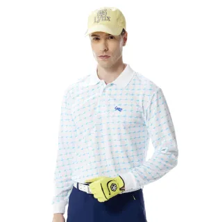 【Lynx Golf】男款吸濕排汗羅紋領滿版大千鳥紋印花胸袋款短袖POLO衫(黃色) 歷史價格詳細信息