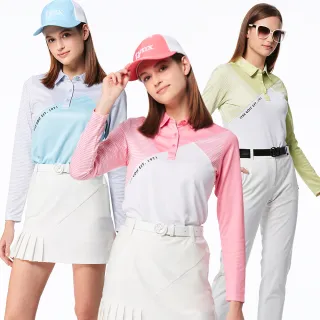 【Lynx Golf】女款合身版遠紅外線功能保暖內刷毛俏皮壓光印花長袖立領POLO衫/高爾夫球衫(二色) 歷史價格詳細信息